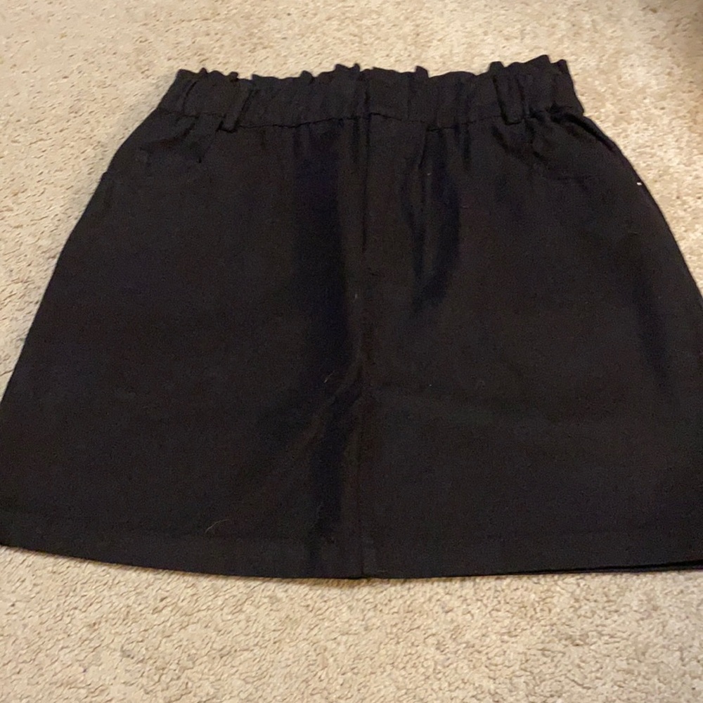 Black mini skirt